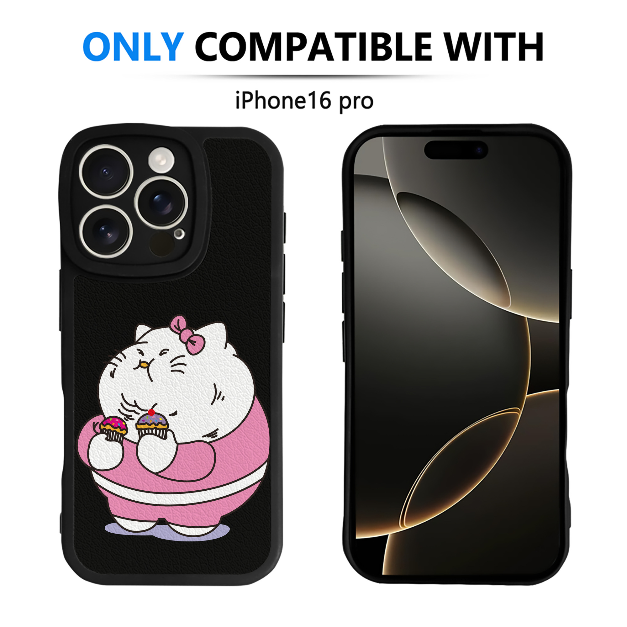 （画像用） Hello Kitty ハローキティ 【iPhone 16シリーズ対応】シリコンスマホケース（レザー調） 材質：シリコン